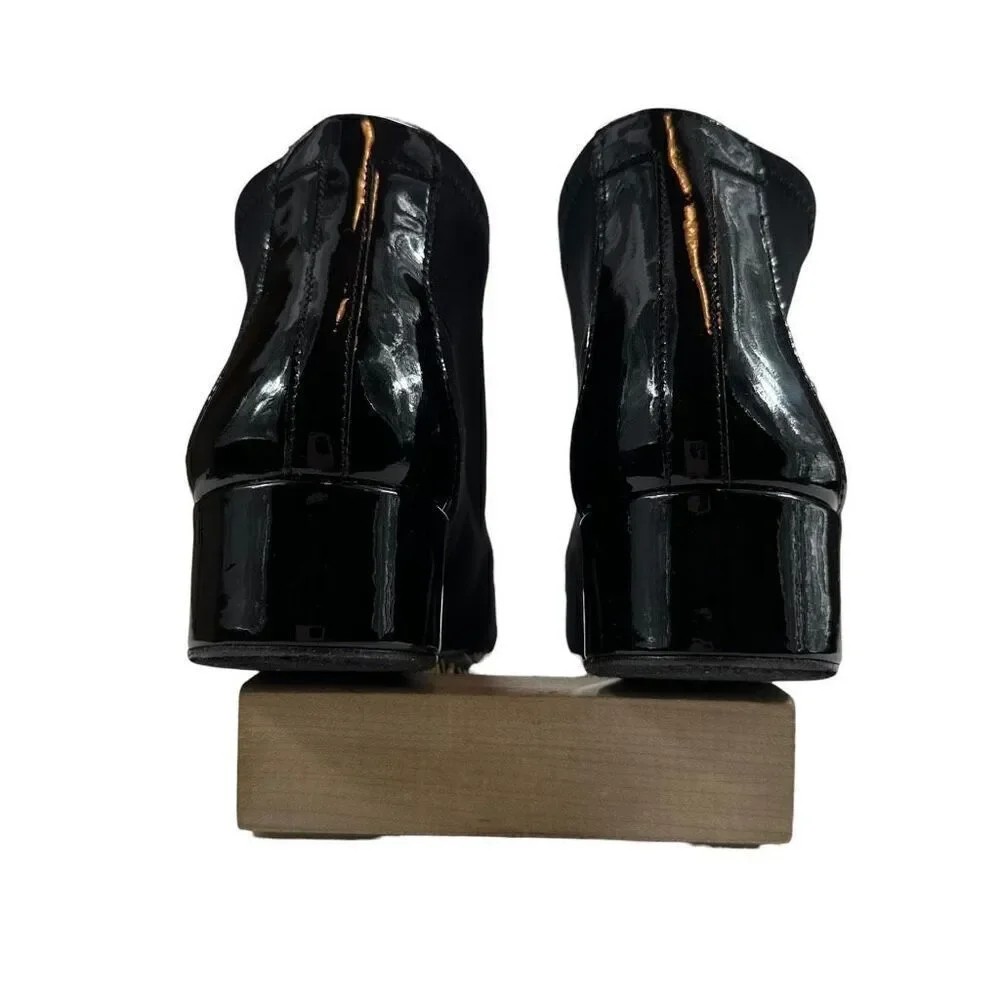 Taryn Rose Women's Camila Demi-Wedge Patent Leather Booties